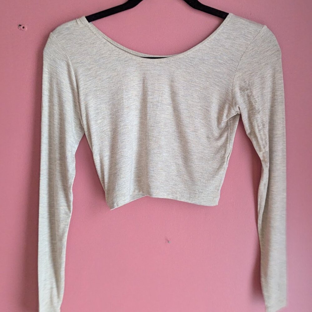 American Apparel Cropped Long Sleeve Tee